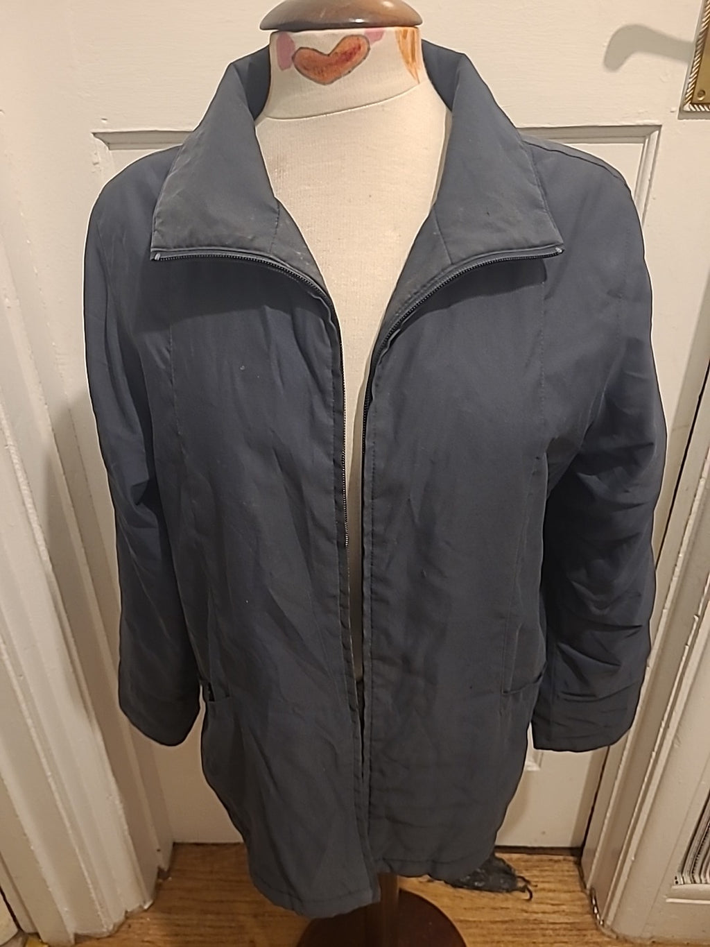 Ladies EWM Size 14 Charcoal Lined Zip Through Jacket