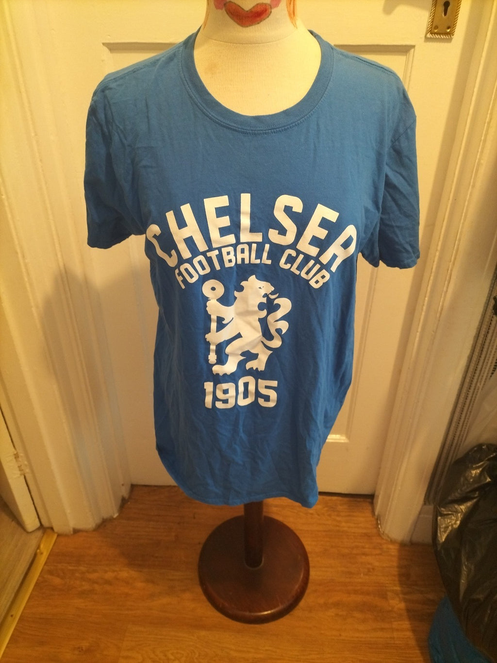Mens Unbranded Size Large Blue Football Tshirt