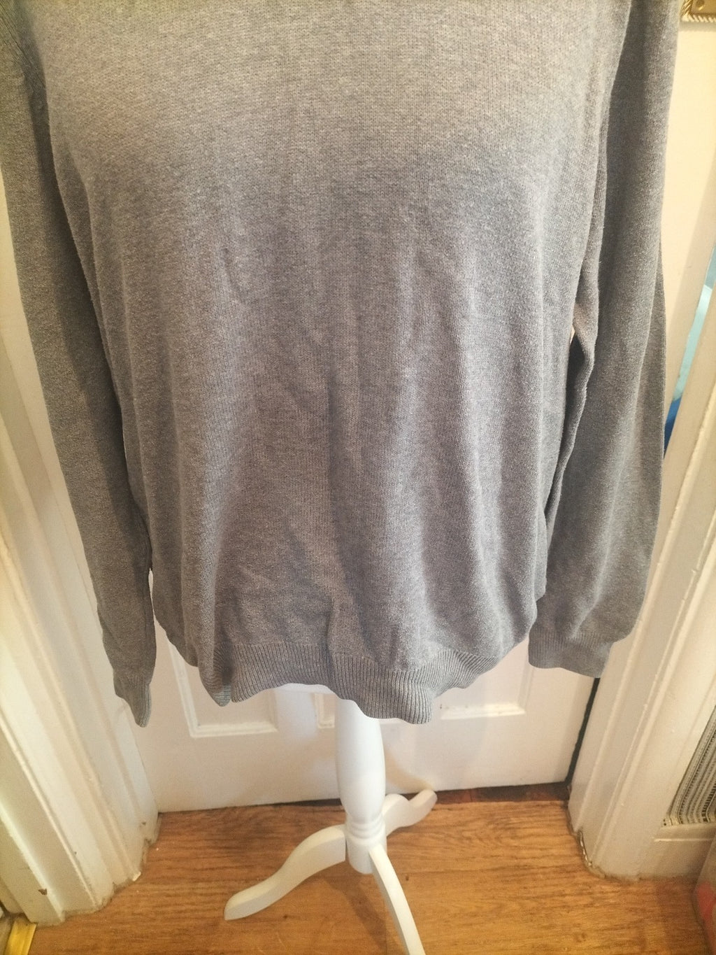 Mens M&S Size L Grey round Neck Long Sleeve Jumper Pullover