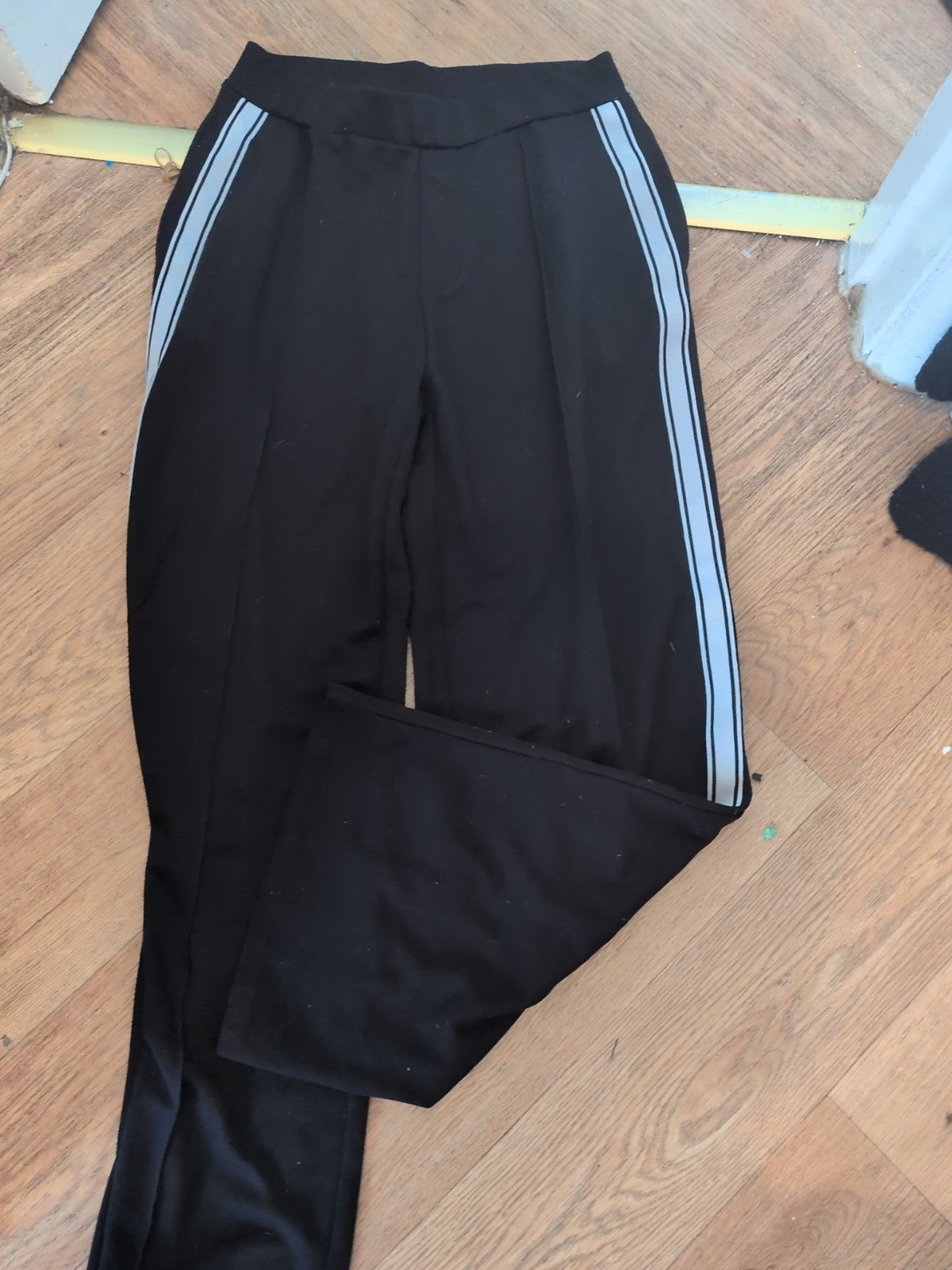 Peacocks 12 Black With White Trim Stretch Joggers