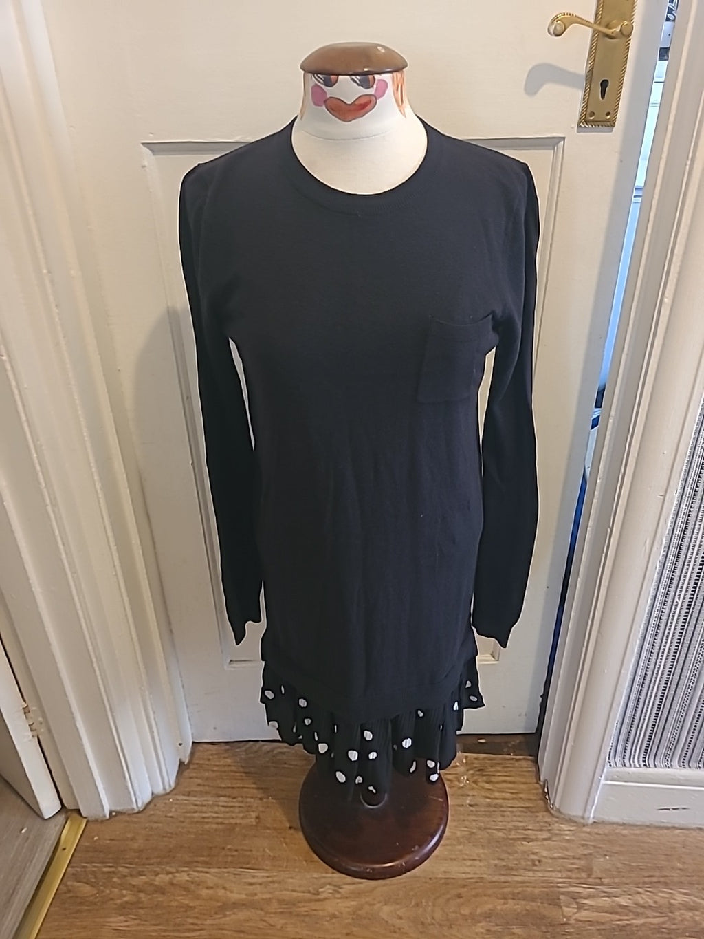 Ladies Next Size 10T Black Long Sleeved Dress