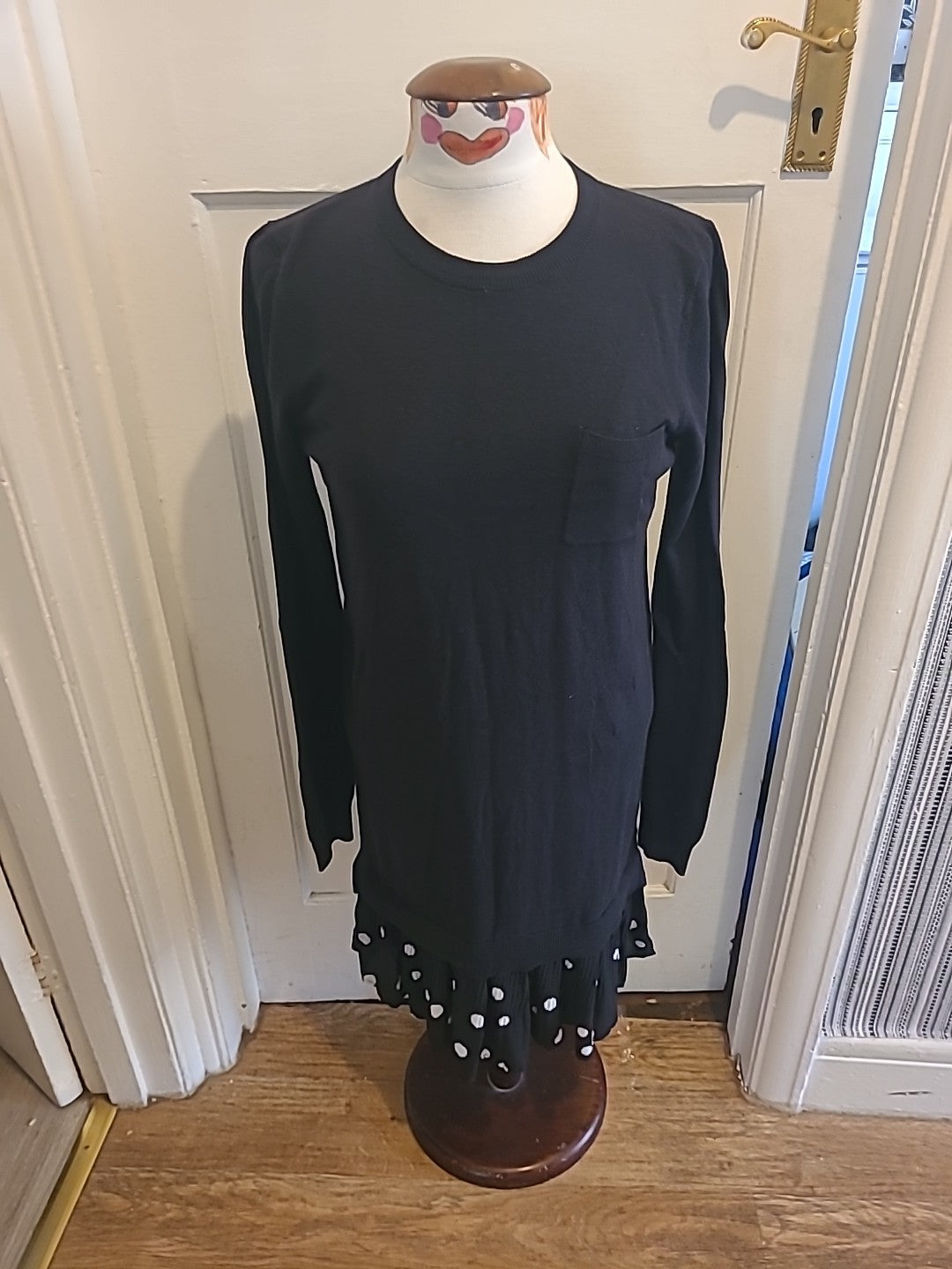 Ladies Next Size 10T Black Long Sleeved Dress