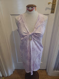 Brand New Ladies Skinny Dip Size Large Cream/Purple Sleeveless Dress