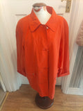 Ladies Telemac Size 3XL Orange Lined Long Sleeved Coat