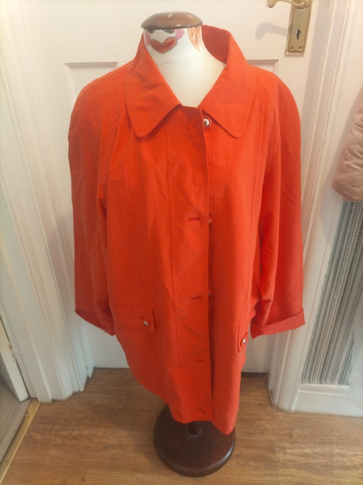 Ladies Telemac Size 3XL Orange Lined Long Sleeved Coat