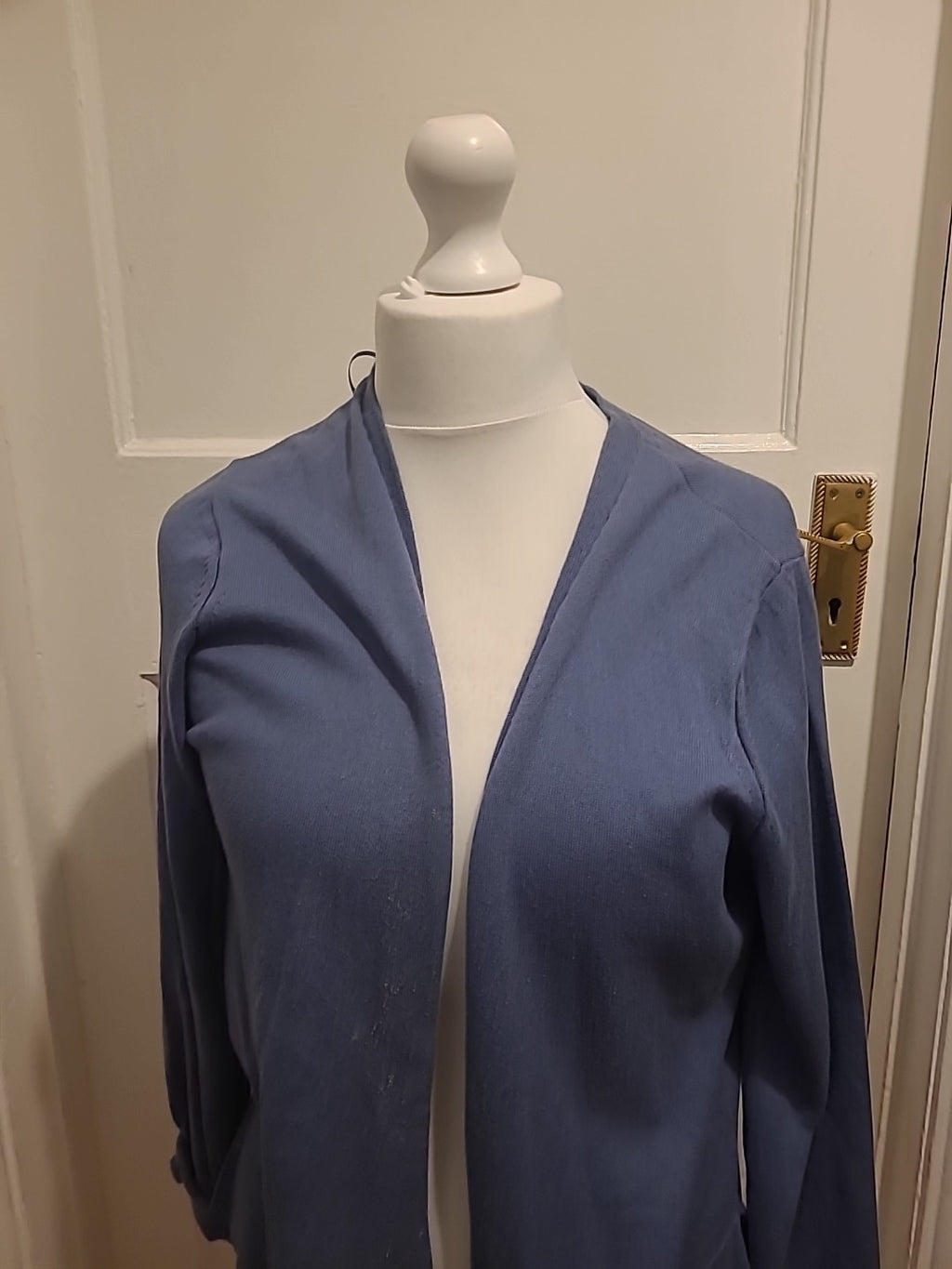 Ladies Tu Size 16 Blue Long Sleeved Open Cardigan