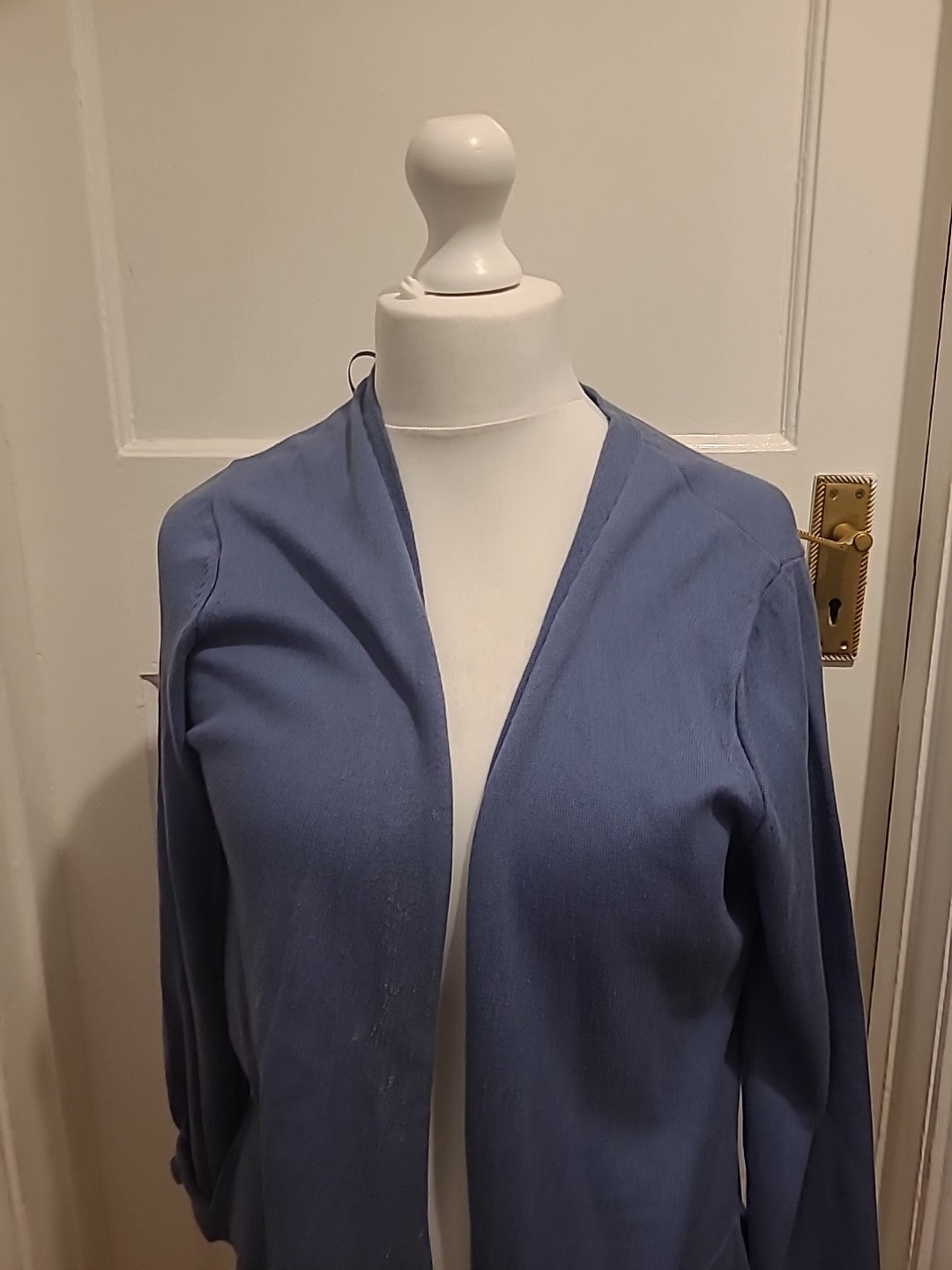 Ladies Tu Size 16 Blue Long Sleeved Open Cardigan