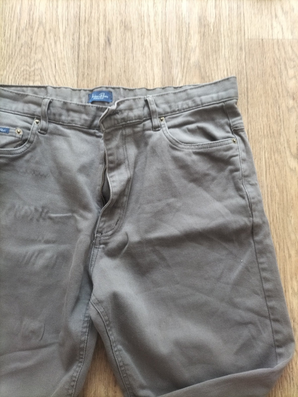 Mens Union Blues Size 36XXS Grey Beige Denim Jeans