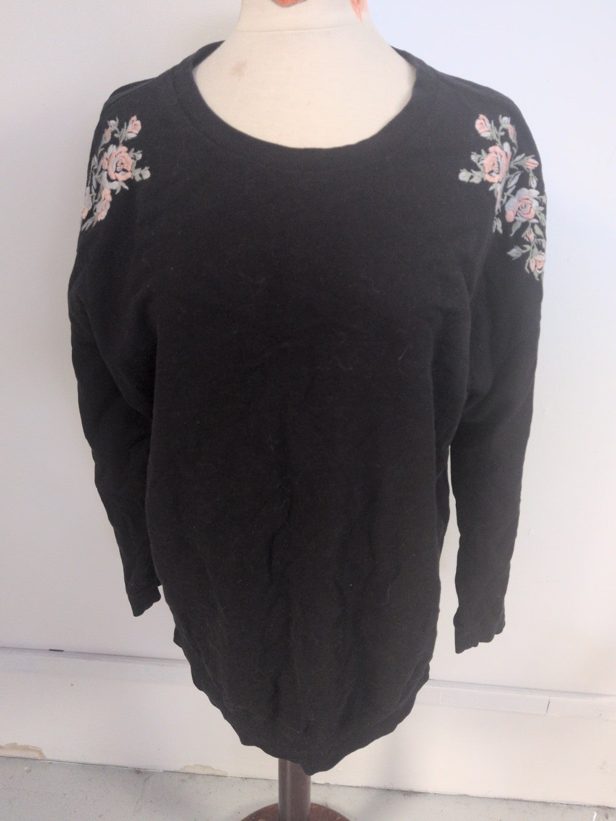 George 18 Floral Jumper Black Pullover