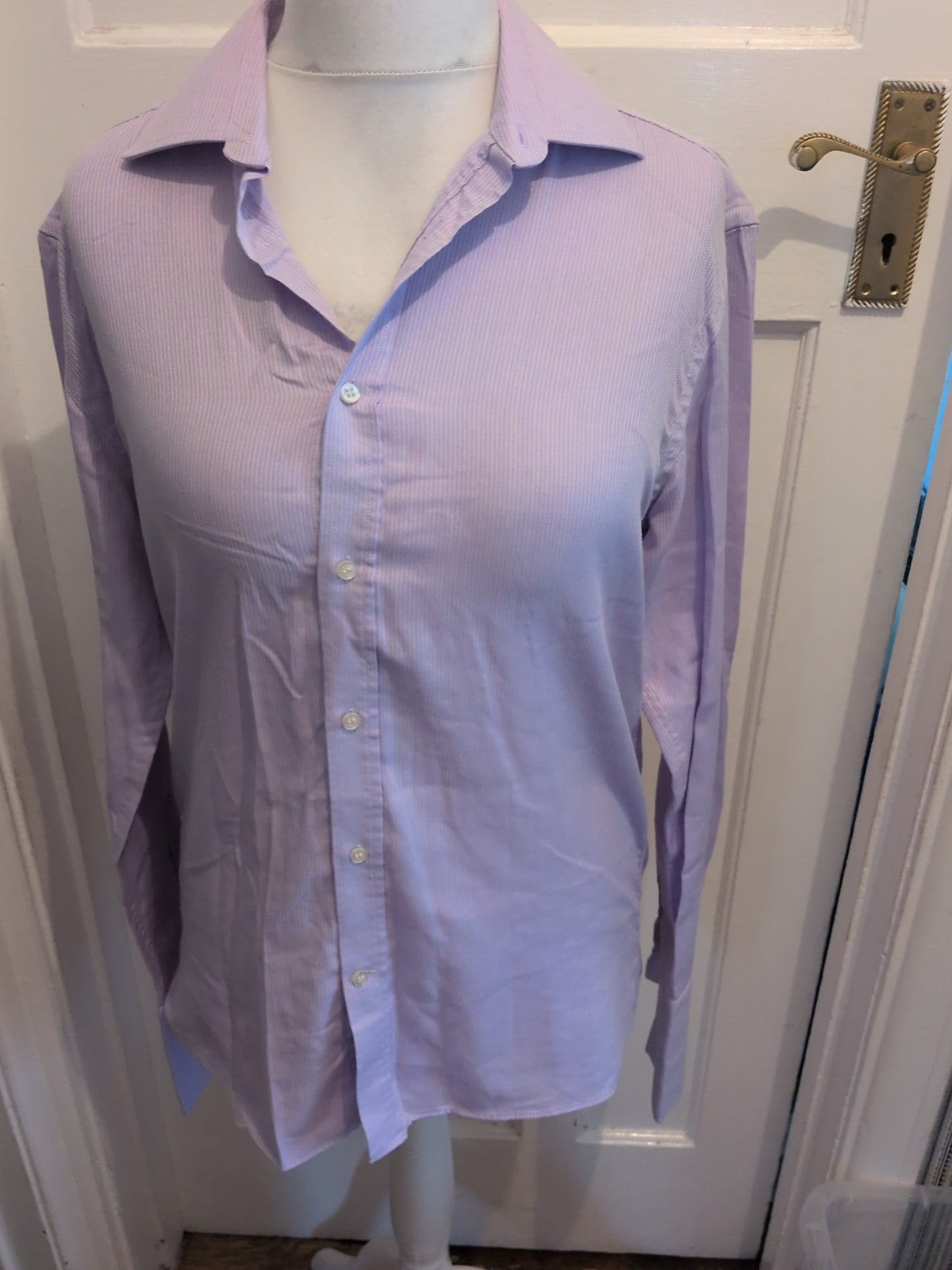 Moss Esq 15.5 Purple Long Sleeve Shirt