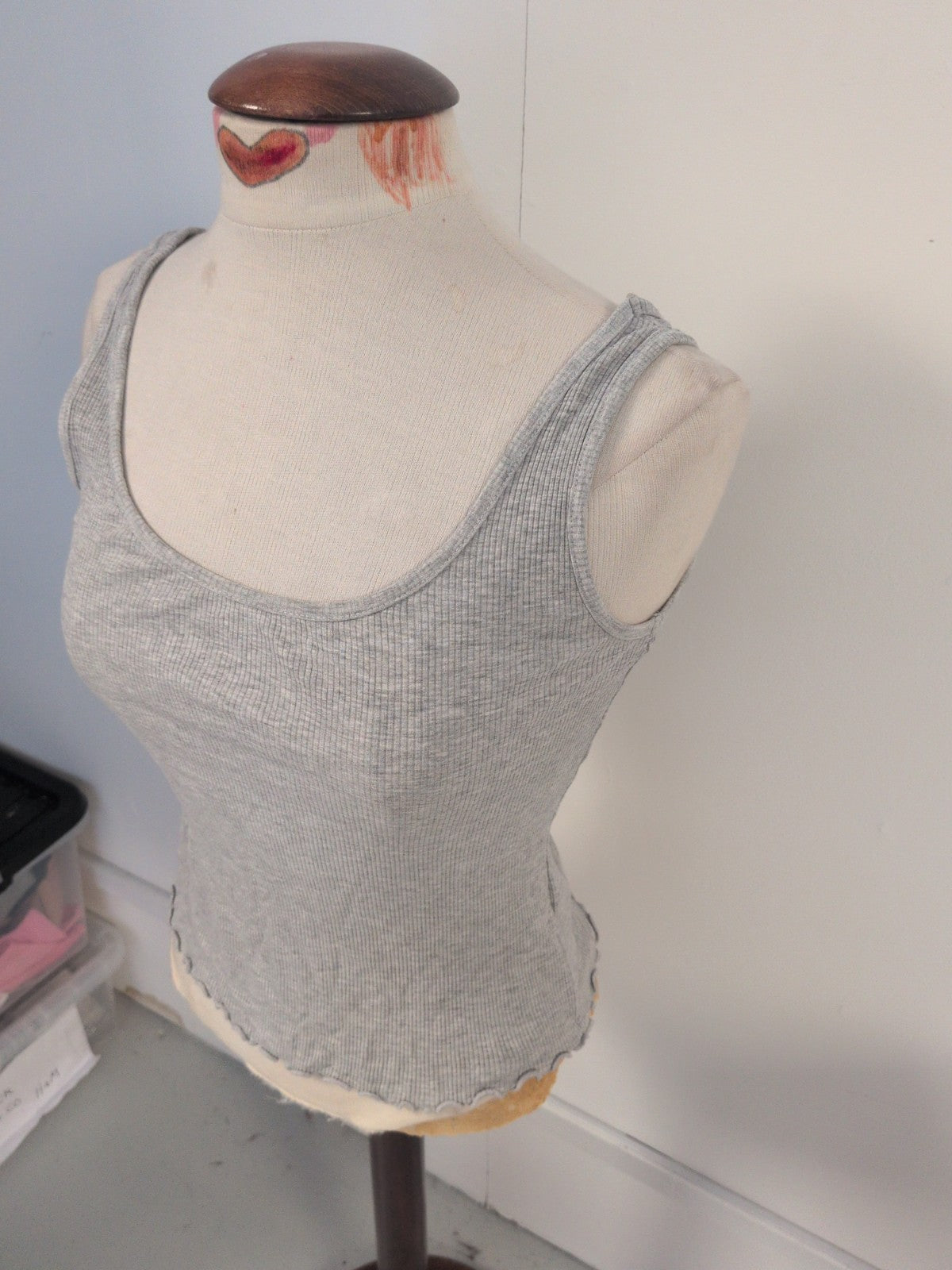 New Look 12 Grey Sleeveless Pyjama Top