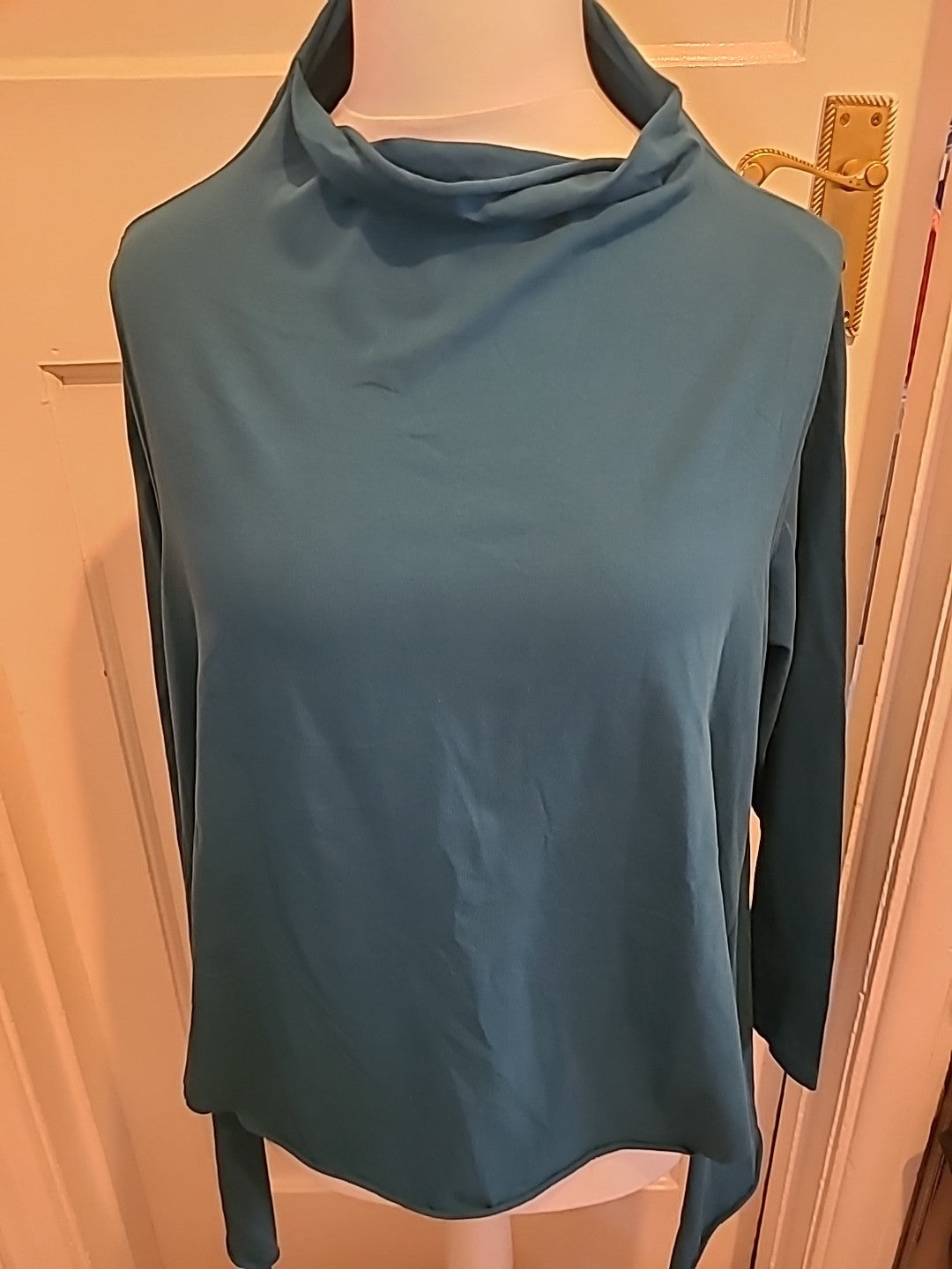 Ladies Size Large Teal Long Sleeved Dress