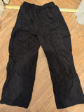 Ladies Yozy Large Black Elasticated Cargo Trousers