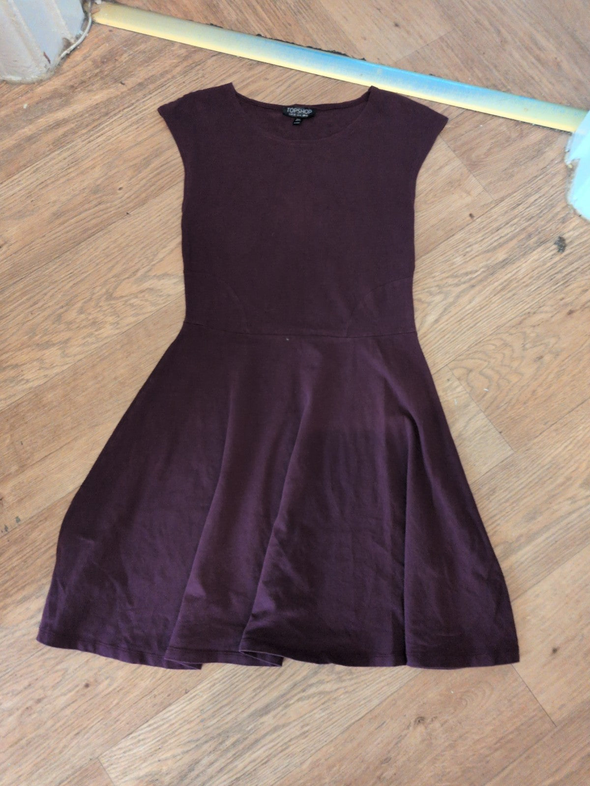Topshop 10 Purple Sleeveless Round Neck Dress