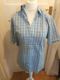 Mens Olymp Size 16" Collar Blue Check Modern Fit Shirt