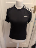 Black Medium Adidas White Trim Short Sleeve T-shirt
