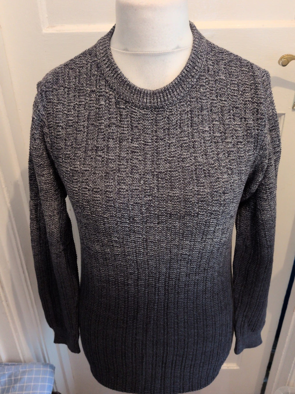 Next Small Grey And Navy Pullover Jumper