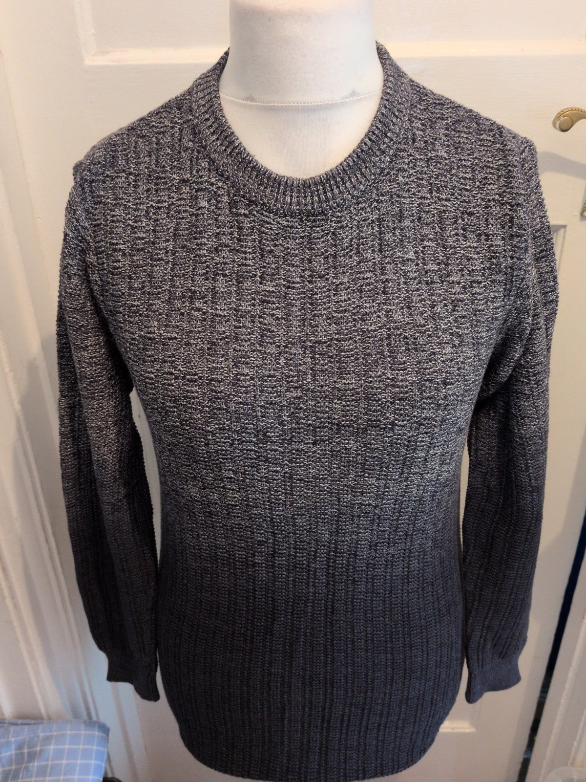 Next Small Grey And Navy Pullover Jumper