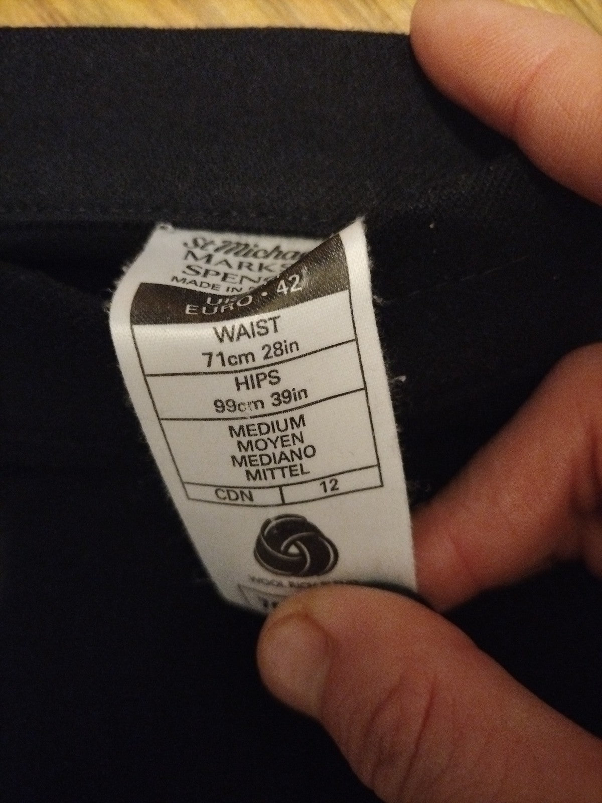 Ladies St Michael Size 14 Navy Trousers