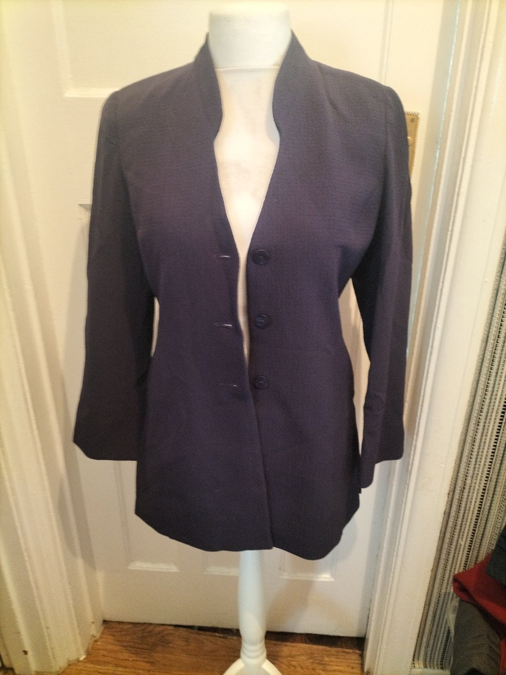 Ladies Country Casuals Size 10 Purple Lined Padded Blazer