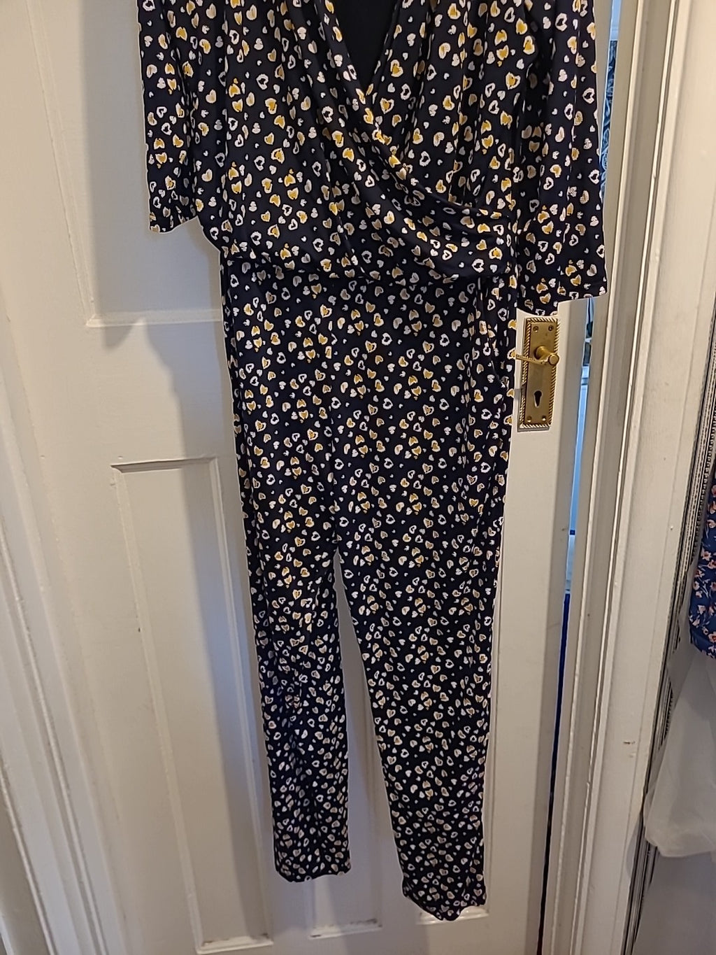 Ladies Size Large Navy "Loveheart" Jumpsuit