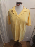 Mens St Michael Size Medium Yellow Short Sleeved Polo