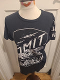 Mens Amit Size Small Black With White Printed Detail Tshirt