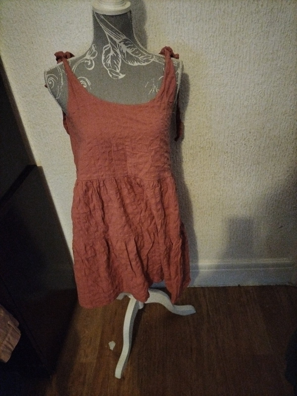 Ladies Asos Size 8 Orange Coloured Sleeveless Dress