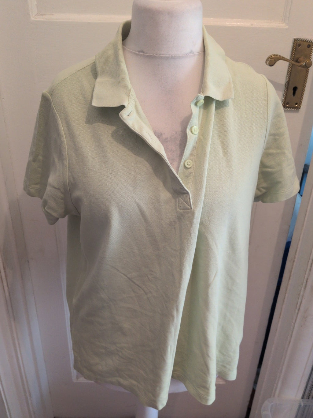 M&S Collection 20 Pale Green Short Sleeve Polo