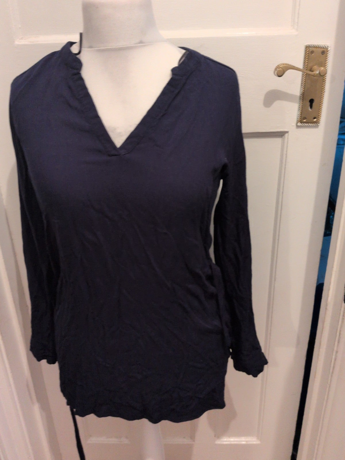 Primark 12 Navy Long Sleeve Blouse
