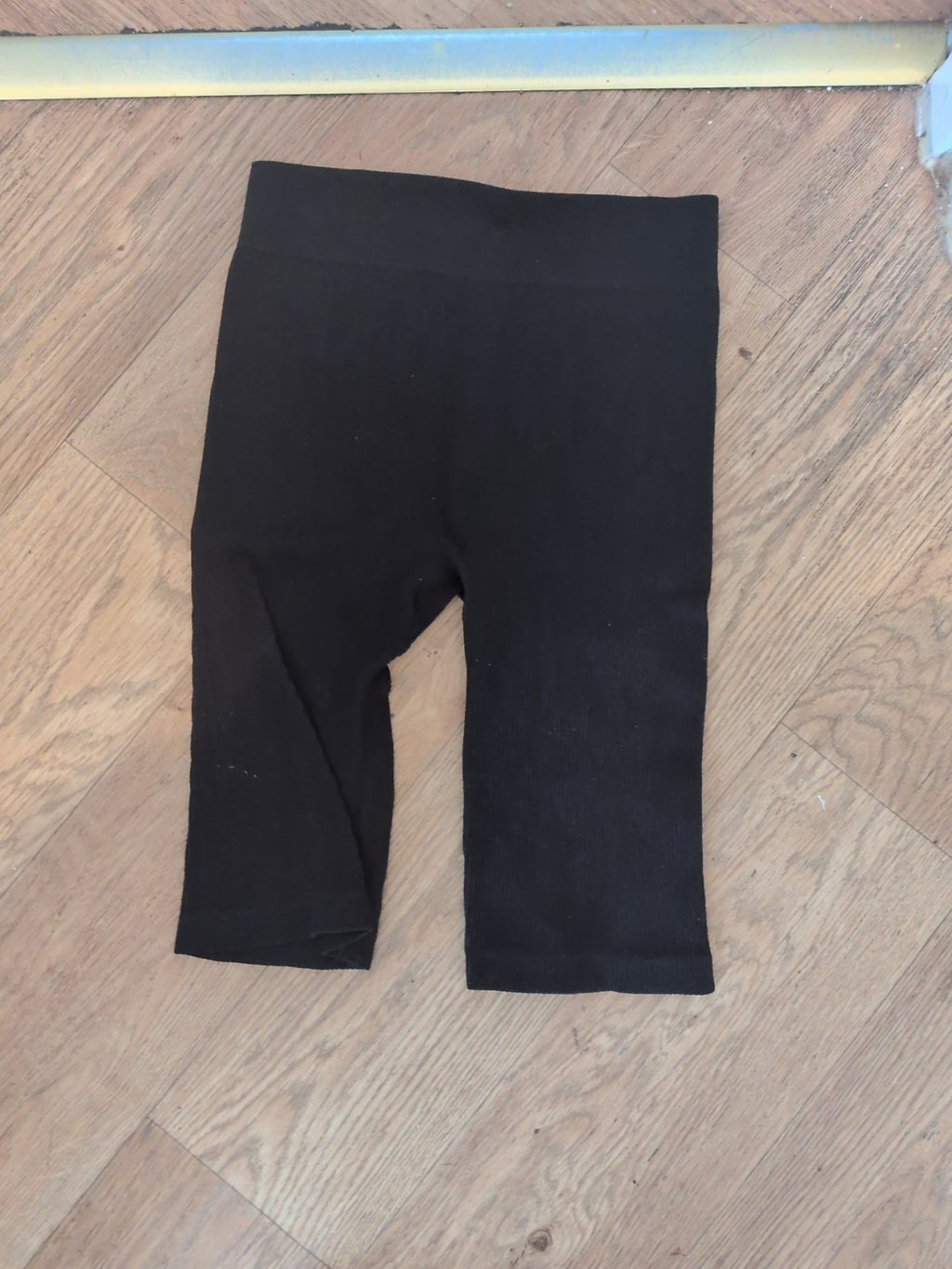 Prettylittlething Small Black Ribbed Compression Shorts