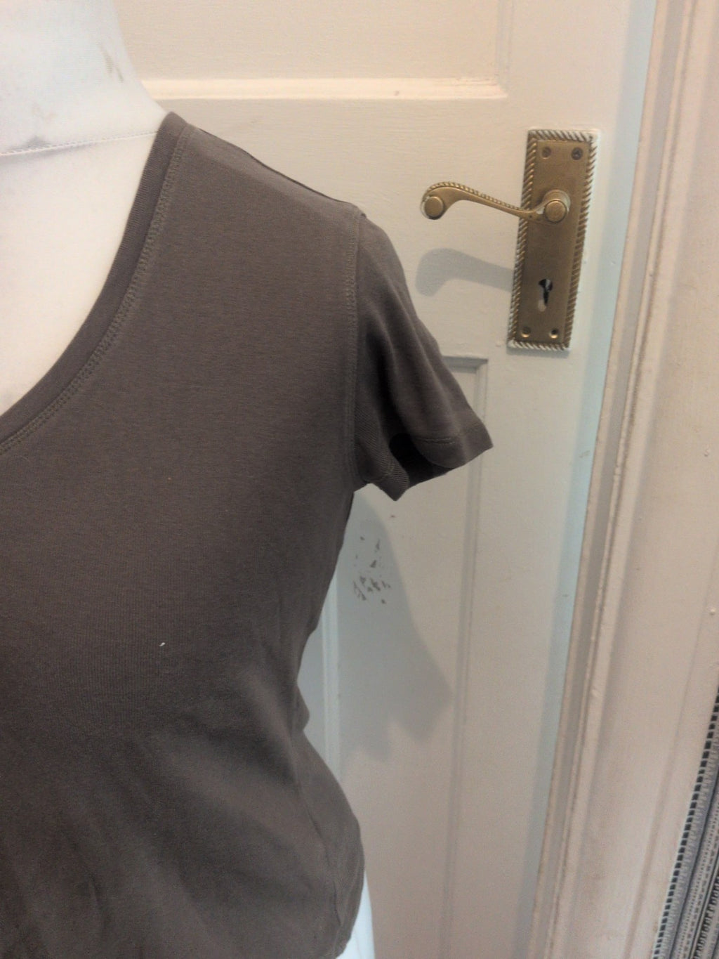 Marks And Spencer 14 Dark Khaki Short Sleeve T-shirt