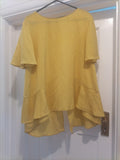 Ladies River Island Size 8 Yellow Short Sleeved Flowy Blouse