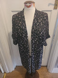 Ladies H&M Size Small Black Floral Oversized Cardigan