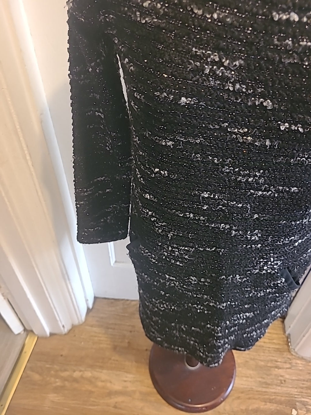Ladies Next Size 6 Black Fleck Mid Sleeved Dress