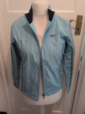 Ladies Reebok 10 Pale Blue Mesh Line Track Jacket Full Zip