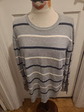 Mens Blue Harbour Size Large Grey Mix Long Sleeve Jumper