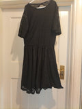 Ladies Size 10 Black Lace Style Short Sleeved Dress
