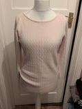 M&Co 16 Pale Pink Long Sleeved Texture Pullover Jumper