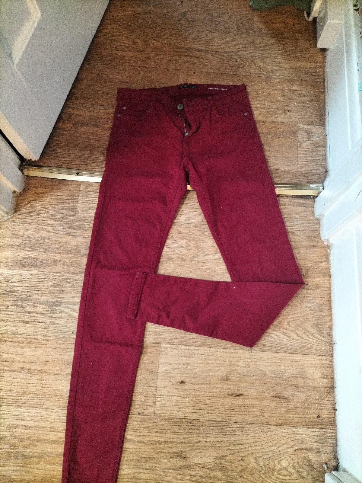 Ladies Bershka Size 10 Deep Purple Push Up Jeans