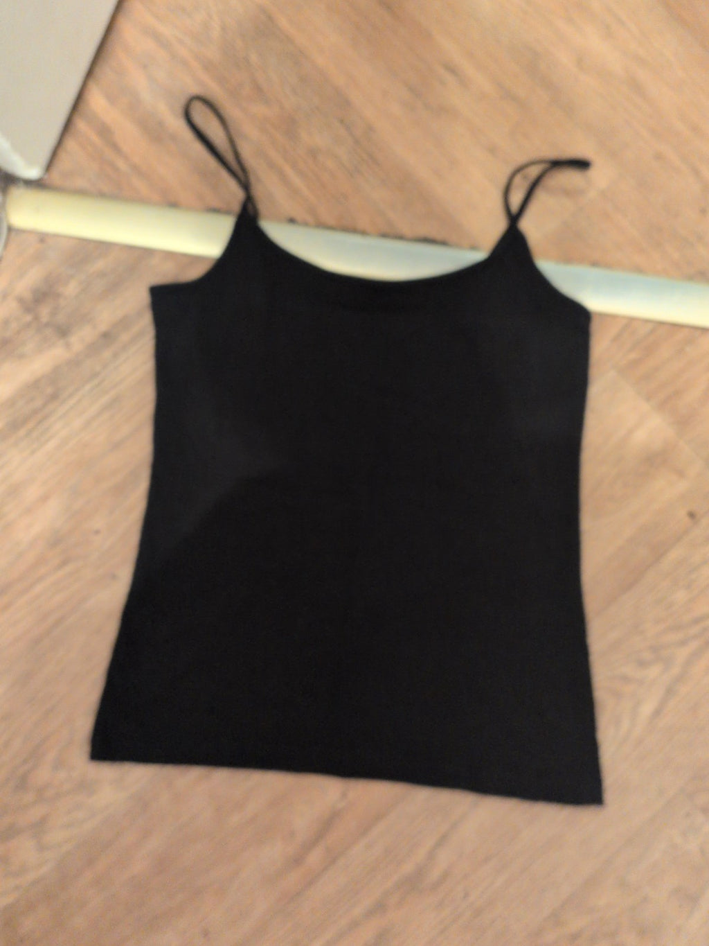 Ladies Primark M Black Stretch Cami T-shirt Sleeveless