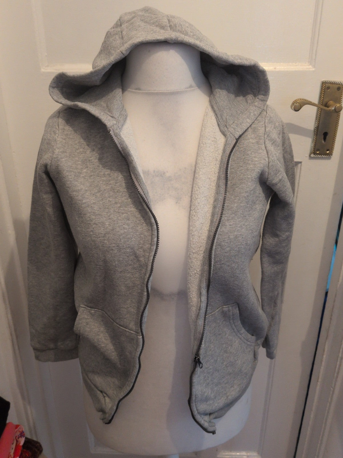 Tu Kids 12 Years Grey Full Zip Hoodie
