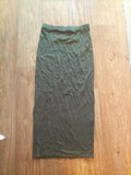 Ladies Prettylittlething Size 4 Khaki Pencil Skirt Long Length