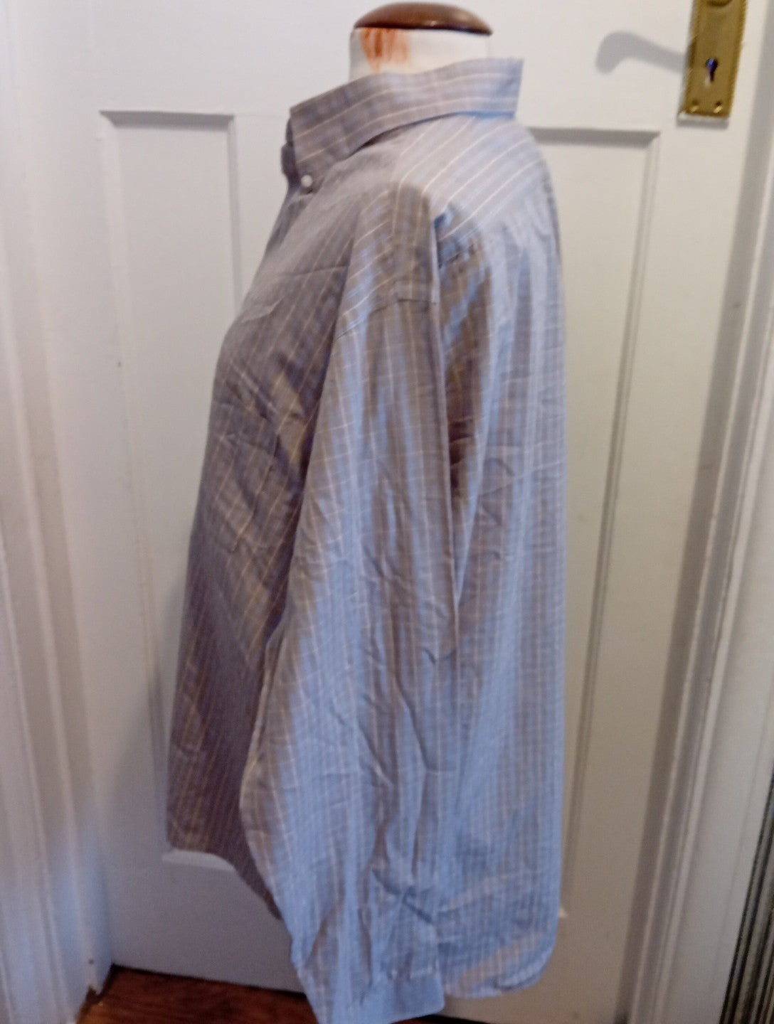 Mens Arrow Size 16.5" Blue/Grey Toned Long Sleeved Dress Formal Shirt