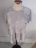 Pep&Co 18 Silvery Grey Short Sleeve Blouse