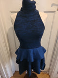 Ladies A.L.C Size Medium Blue Navy Fleck Sleeveless Dress