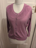 Fat Face Medium Purple Buttoned Cardigan
