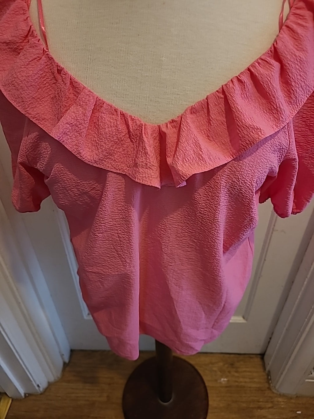 Brand New Ladies TU Size 12 Pink Short Sleeved Blouse