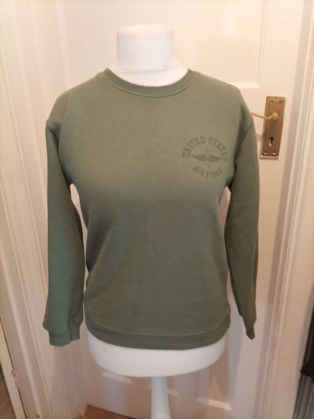 Ladies Size Large Green Air Force Jumper Pullover