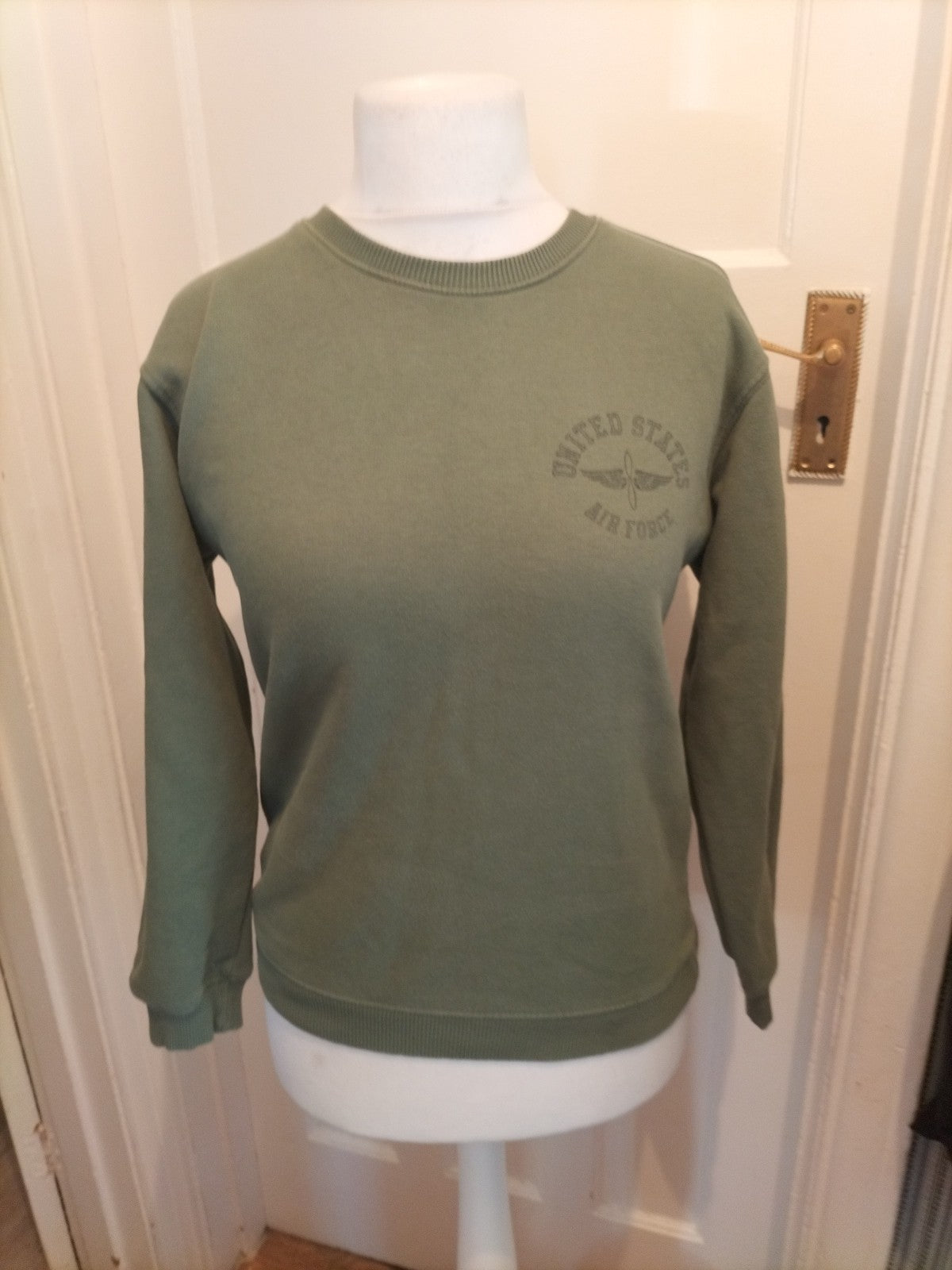 Ladies Size Large Green Air Force Jumper Pullover